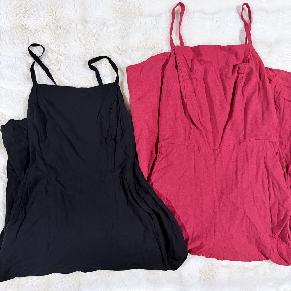 Bundle of Old Navy Black and Red Jumpsuits